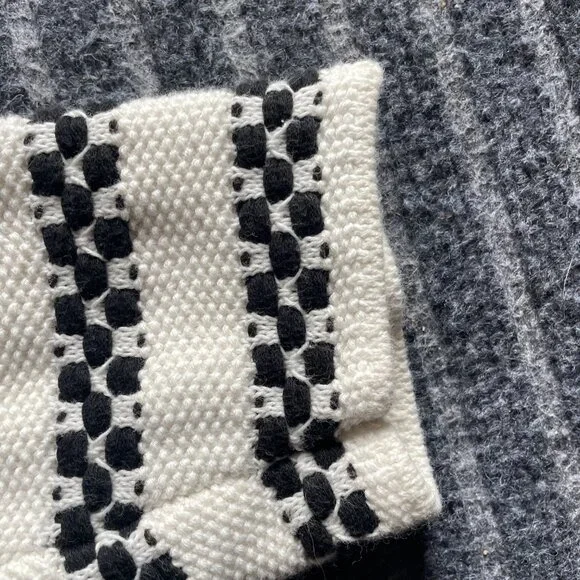 Talbots Cardigan XL Petite Black and White 98% Cotton - Picture 6 of 7